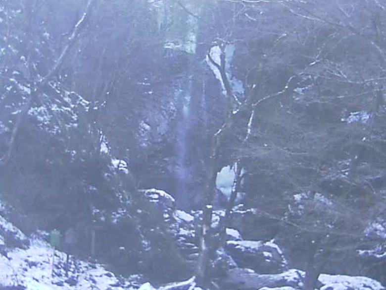 「払沢の滝」ライブ映像イメージ（凍結率30％）