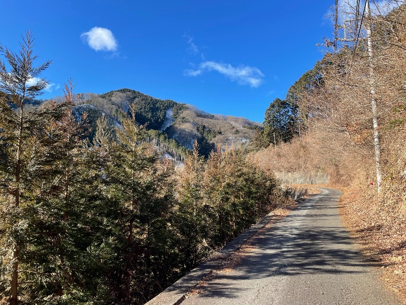 時坂峠。舗装された道を行く